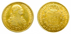 Carlos IV (1788-1808). 1801 FA/MF. 2 escudos. Madrid. (AC 1302). 6,84 gr. Au.
mbc