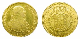 Carlos IV (1788-1808). 1803 FA. 2 escudos. Madrid. (AC 1308). 6,66 gr. Au.
mbc