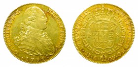 Carlos IV (1788-1808). 1791 MF. 4 escudos. Madrid. (AC 1474). 13,43 gr. Au.
mbc+/ebc-