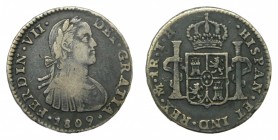 Fernando VII (1808-1833). 1809 TH. 1 real. México. (AC 600). 3,28 gr. Ag.
mbc-