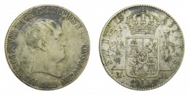 Fernando VII (1808-1833). 1822 SR. 20 reales. Madrid. (AC 1282). Tipo Cabezón. 26,87 gr. Ag.
bc+