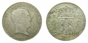 Fernando VII (1808-1833). 1822 RD. 20 reales. Sevilla. (AC 1422). Tipo Cabezón. 26,87 gr. Ag.
mbc