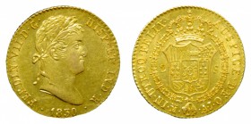 Fernando VII (1808-1833). 1830 AJ. 2 escudos. Madrid. (AC 1637). 6,76 gr. Au.
ebc