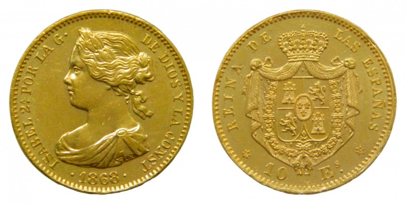 Primera República. (1873-1874). 1868 *18-73. 10 escudos. Madrid. (AC 41). 8,43 g...