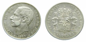 Alfonso XII (1874-1885). 1883 *-83. MSM. 1 peseta. Madrid. (AC 21). 4,95 gr. Ag.
mbc