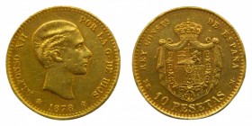 Estado Español (1939-1975). 1878 *19-61. DEM. 10 pesetas. Madrid. (AC 167). 3,22 gr. Au.
mbc