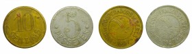 Cercs. 1937. Unió de Cooperadors. 5 pesetas y 10 céntimo. (AL 3108 ) (T-934 y 938). RARAS.
mbc