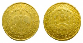 Chile. 8 escudos. 1834 IJ. Santiago. (KM#84). 26,82 gr. Au.
mbc