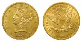 Estados Unidos. 10 Dólares. 1879. (KM#102). Coronet Head. 16,72 gr. Au.
mbc