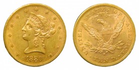 Estados Unidos. 10 Dólares. 1880 S. San Francisco. (KM#102). Coronet Head. 16,74 gr. Au.
mbc