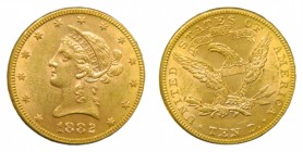 Estados Unidos. 10 Dólares. 1882. (KM#102). Coronet Head. 16,75 gr. Au.
mbc