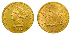 Estados Unidos. 10 Dólares. 1892. (KM#102). Coronet Head. 16,74 gr. Au.
mbc