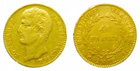 Francia. 40 francos. AN 12 A. París. Bonaparte Premier consul. (KM#652). 12,87gr. Au.
bc+