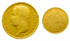 Francia. 40 francos. 1809 A. París. Napoleón. (KM#696.1). 12,85 gr. Au.
bc+