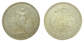 Gran Bretaña. Dólar de comercio. 1902 B. Bombay. (KM#T5). Eduardo VII. Trade Dollar Britannia. 26,94 gr. Ag.
mbc