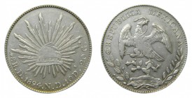 México. 8 Reales. 1894 ND. Durango. (KM#377.4). 27,03 gr. Ag.
mbc