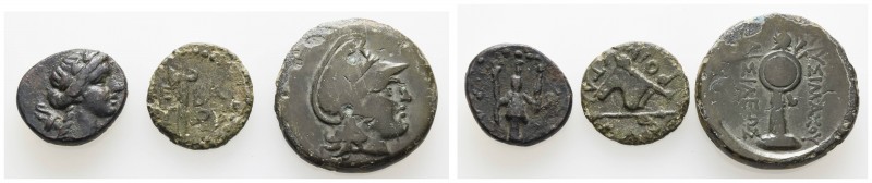 Griechen Thracia
Rhoemetalkes I. 11 v.u.Z. - 12 u.Z. Æ dazu ein AE unter Lysima...