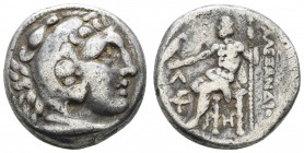 Griechen Macedonia
Kassander, 316-297 v.u.Z. AR Tetradrachme ca. 307-297 v.u.Z. Amphipolis Av.: Herakleskopf mit Löwenskalp nach rechts, Rv.: Zeus Ae...