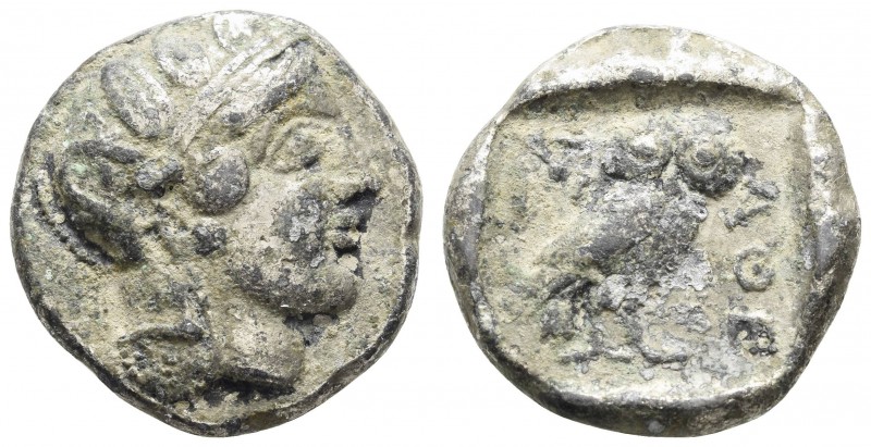 Griechen Attika
Aegina AR Tetradrachme 450-400 v.u.Z. Athen Av.: Athenakopf mit...