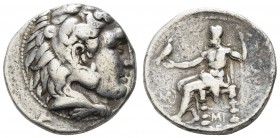 Griechen Syria
Seleukos I. Nikator, 312-280 v.u.Z. AR Tetradrachme ca. 311-300 v.u.Z. Babylon Av.: Herakleskopf mit Löwenskalp nach rechts, Rv.: Zeus...