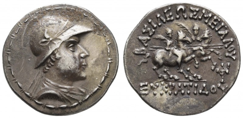 Griechen Bactria
Eukradites 169-159 v.u.Z. AR Tetradrachme Av.: Drapierte und k...