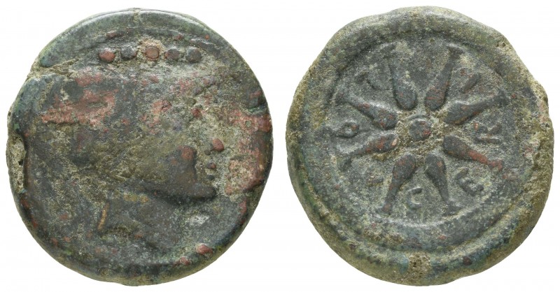 Römer Republik
Anonym Æ Quincunx 211-200 v.u.Z. Luceria Av.: Haupt der Athene m...
