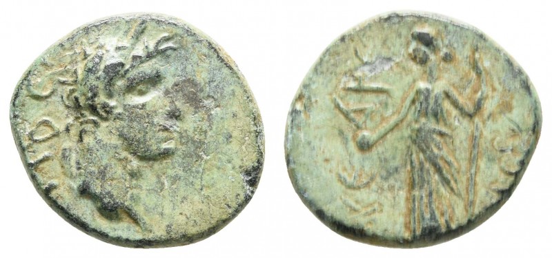 Römer Kaiserzeit
Tiberius, 14-37 u.Z. Æ Provinzialbronze Kilikien, Av.: Büste d...