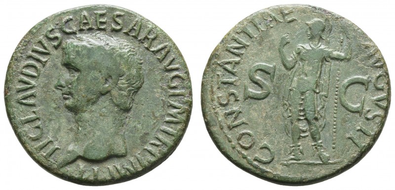 Römer Kaiserzeit
Claudius, 41-54 Æ As 41-50 Rom Av.: TI CLAVDIVS CAESAR AVG P M...