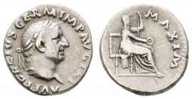 Römer Kaiserzeit
Vitellius April-Dezember 69 AR Denar Av.: Belorbeerter Kopf des Vitellius nach rechts, Rv.: Vesta nach rechts sitzend RIC 107 Coh. 7...