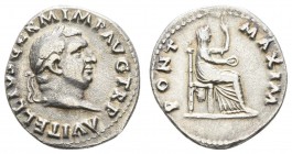 Römer Kaiserzeit
Vitellius April-Dezember 69 AR Denar 69 Rom Av.: A VITELLIVS GERM IMP AVG TR P, Kopf mit Lorbeerkranz nach rechts, Rv.: PONT - MAXIM...