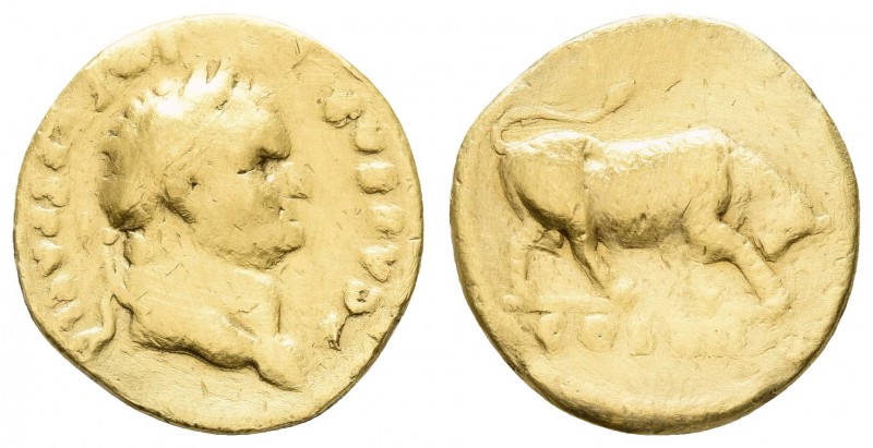 Römer Kaiserzeit
Titus 79-81 AV Aureus 75 Rom Av.: belorbeertes Haupt nach rech...