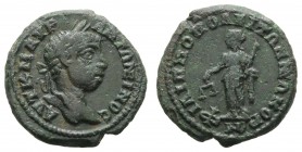 Römer Kaiserzeit
Elagabalus, 218-222 Æ Av.: Belorbeerte Büste nach rechts, Rv.: Stehende Nemesis SNG Copenhagen 785 4.46 g. vz-