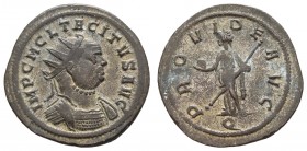 Römer Kaiserzeit
Tacitus 275-276 AR Antoninian 275-276 Ticinum Av.: IMP C M CL TACITVS AVG, Büste mit Stahlenkrone im Kürass nach rechts, Rv.: PROVID...