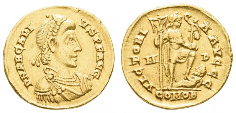 Römer Kaiserzeit
Arcadius, 383-408 AV Solidus 395-402 Mediolanum (Mailand) Av.:...