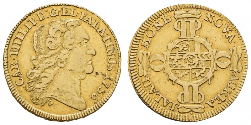 bis 1799 Pfalz-Neuburg
Kurfürst Karl III. Philipp, 1716-1742 ½ Karolin 1736 Man...