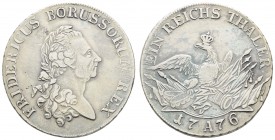 bis 1799 Preußen
Friedrich II. der Große, 1740-1786 Taler 1776 A leicht justiert Dav. 2590 Olding 70 22.11 g. ss