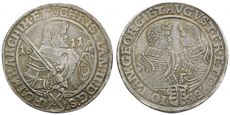 bis 1799 Sachsen
Christian II., Johann Georg I. und August, 1591-1611 Taler 161...