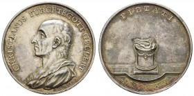 bis 1799 Sachsen
Friedrich August III., 1763-1806 Silbermedaille 1769 Auf den Tod des sächsischen Dichters Christian Fürchtegott Gellert, Stempel von...