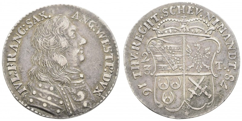 bis 1799 Sachsen-Lauenburg
Julius Franz, 1666-1689 2/3 Taler 1678 Lauenburg ohn...