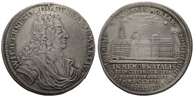 bis 1799 Sachsen-Neu-Weimar
Wilhelm Ernst ,1683-1728 Taler 1717 Ilmenau auf den Geburtstag des Herzogs und die Stiftung für Kirchen- und Schuldiener,...