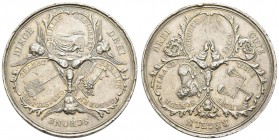 bis 1799 Schlesien
Breslau Silbermedaille o. J. unsigniert, von J. Kittel, auf die schönen Dinge und die guten Regeln, Rf. Friedensburg / Seger 5054 ...
