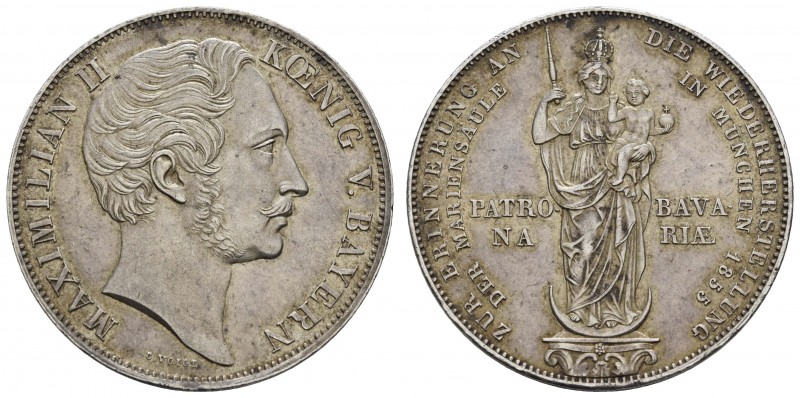 1800 bis 1871 Bayern
Maximilian II., 1848-1864 Doppelgulden 1855 München Marien...