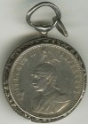 Nebengebiete Deutsch-Ostafrika
Wilhelm II., 1888-1918 1 Rupie 1892 gefasst in Uhrengehäuse