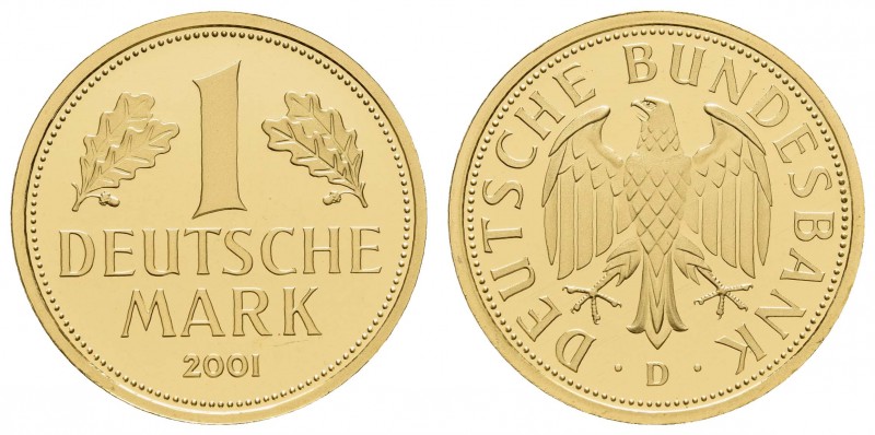 Bundesrepublik (DM)
 Goldmark 2001 D in der Originalkapsel Jaeger 481 st