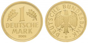 Bundesrepublik (DM)
 Goldmark 2001 D in der Originalkapsel Jaeger 481 st