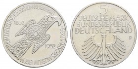Bundesrepublik (DM)
 5 DM Gedenkmünze 1952 ff. Germanisches Museum, Schiller, Türkenlouis, Eichendorff und 2x Fichte, gesamt 6 Münzen je um vz oder b...