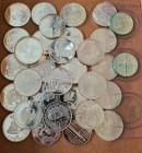 Bundesrepublik (Euro)
 10 € Kleines Euro - Nominal - Lot Silber, 30 x 10 Euro in PP, dazu 2 x 5 DM Johann Gottlieb Fichte, diese mit Grünspan