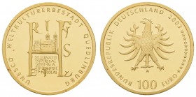Bundesrepublik (Euro)
 100 € 2003 UNESCO-Weltkulturerbestadt Quedlinburg, wie verausgabt st