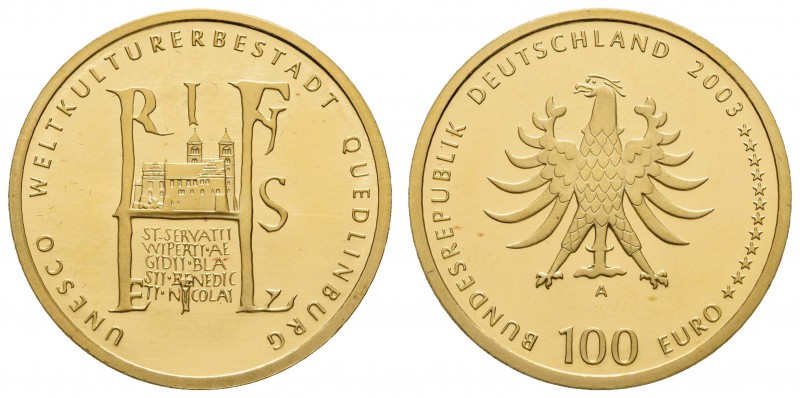 Bundesrepublik (Euro)
 100 € 2003 A mit CoA in Originaletui Jaeger 502 st