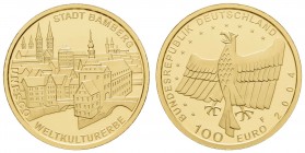 Bundesrepublik (Euro)
 100 € 2004 UNESCO-Weltkulturerbestadt Bamberg, im Originaletui mit Echtheitszertifikat Jaeger 509 st